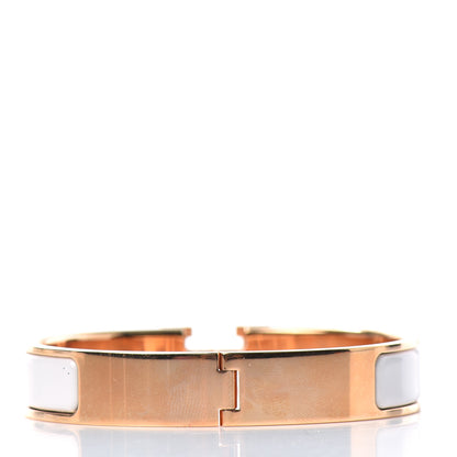 Hermes Enamel Narrow Clic Clac H Bracelet PM White 3 of 4