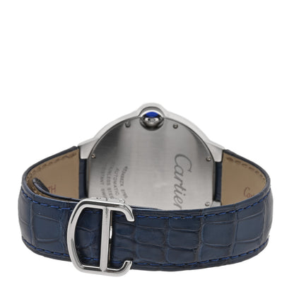 Cartier Stainless Steel Alligator 42mm Ballon Bleu De Cartier Automatic Watch Blue 3 of 5