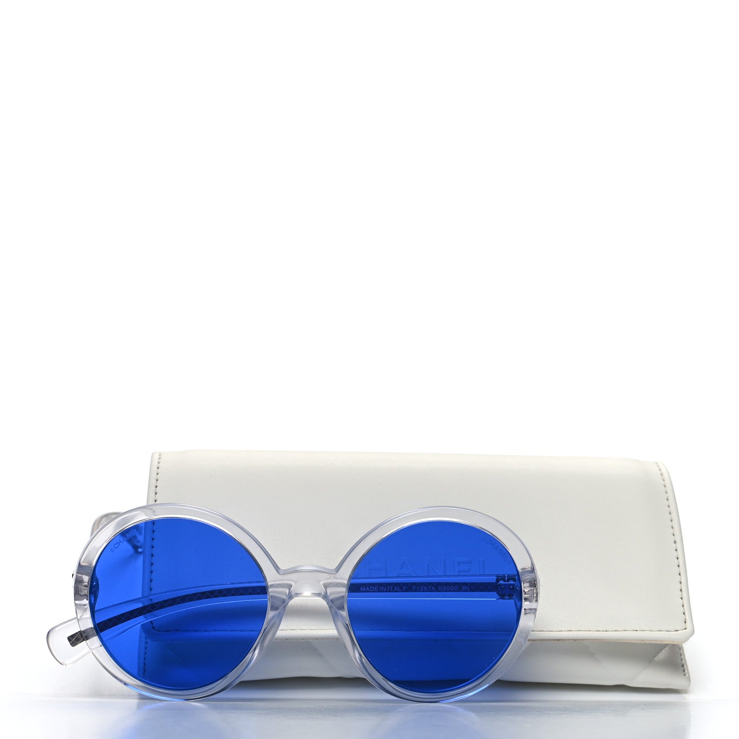 Chanel Acetate Round Sunglasses 71287A Blue 7 of 7