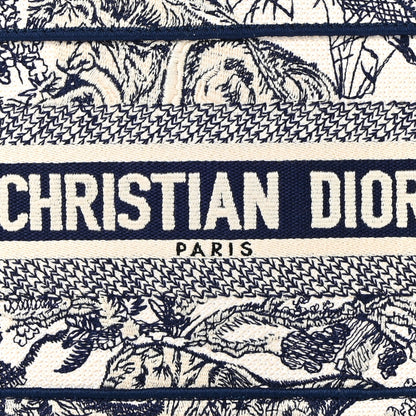 Christian Dior Canvas Embroidered Mini Toile De Jouy Book Tote Blue 8 of 12