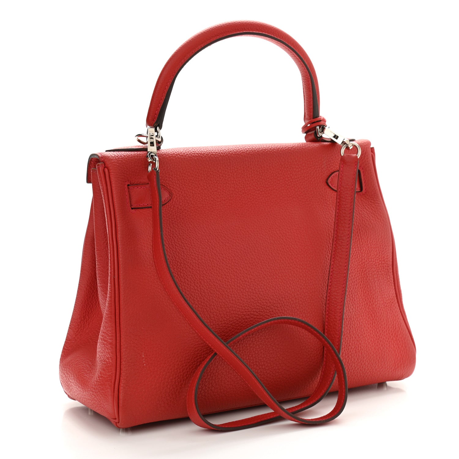 Hermes Taurillon Clemence Kelly Retourne 28 Rouge Casaque 2 of 22