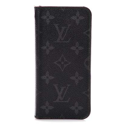Louis Vuitton Monogram Eclipse iPhone X Folio Case 1 of 15