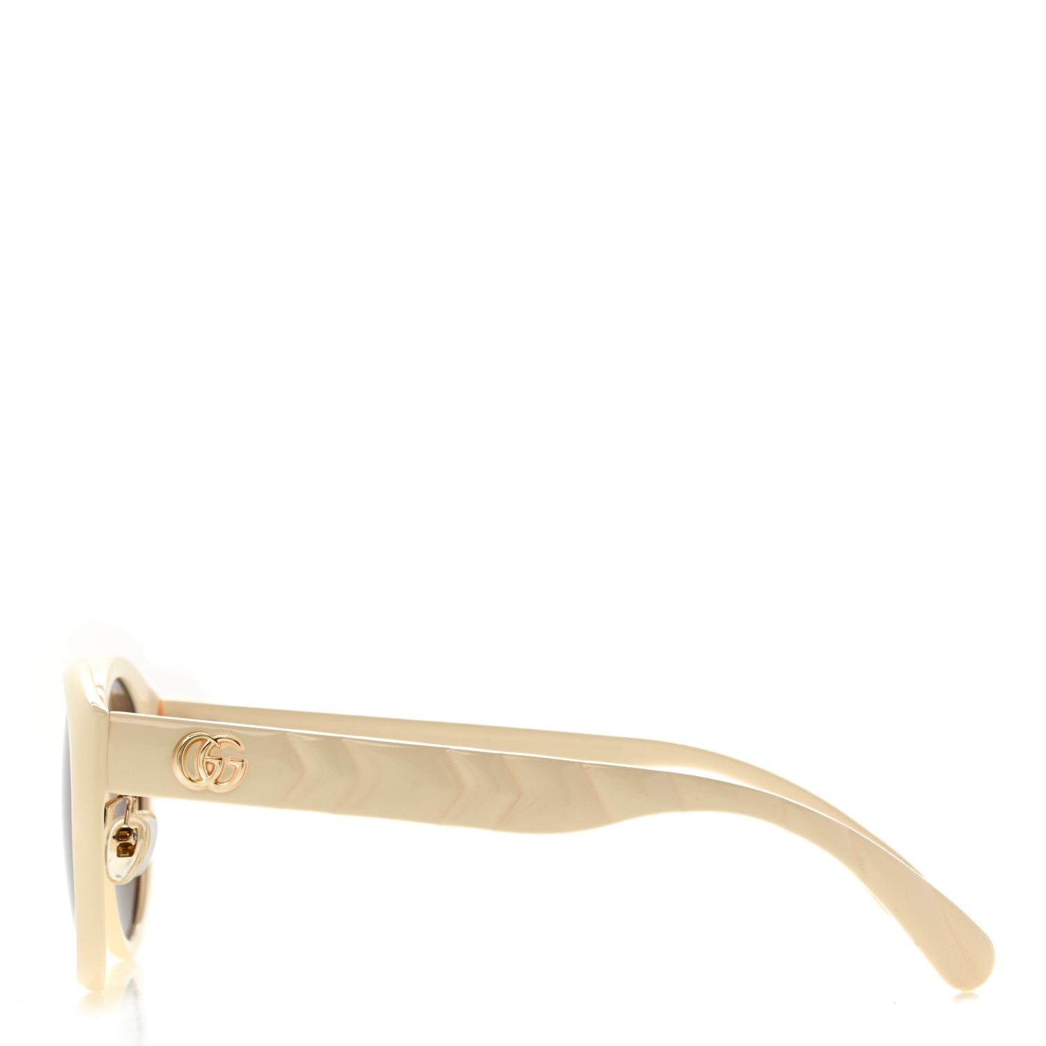 Gucci Acetate Round GG GG0814SK Sunglasses Ivory 3 of 8