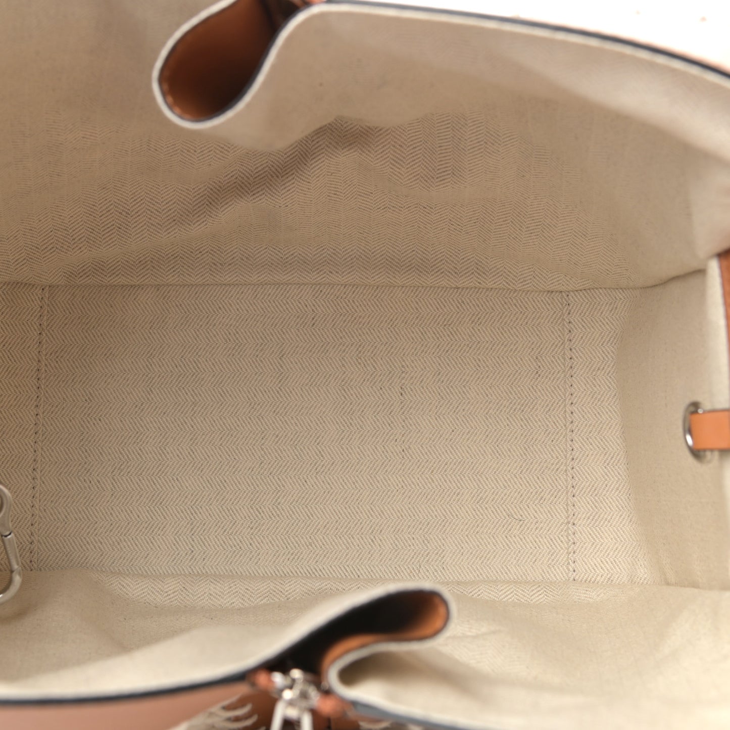 Calfskin Crochet Small Hammock Shoulder Bag Tan Natural