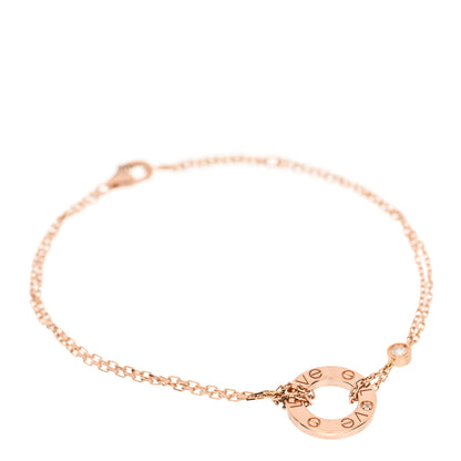 Cartier 18K Pink Gold Diamond LOVE Bracelet 1 of 3