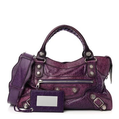 Balenciaga Agneau Giant 21 Silver Hardware City Raisin 1 of 21