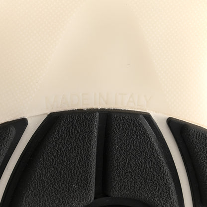 Chanel Fabric Laminated Calfskin Stretch CC Womens Sneakers 40 White Silver 9 of 11
