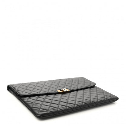 Chanel Caviar Quilted Large Golden Class Pouch Black 4 of 7