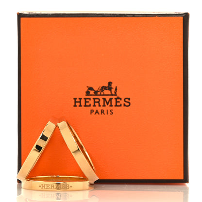 Hermes Permabrass Gold Plated Trio Scarf Ring 4 of 4