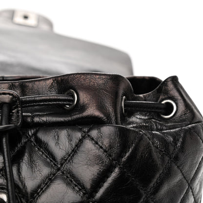 Chanel Glazed Calfskin Quilted Small Salzburg Mountain Backpack Black 8 of 9