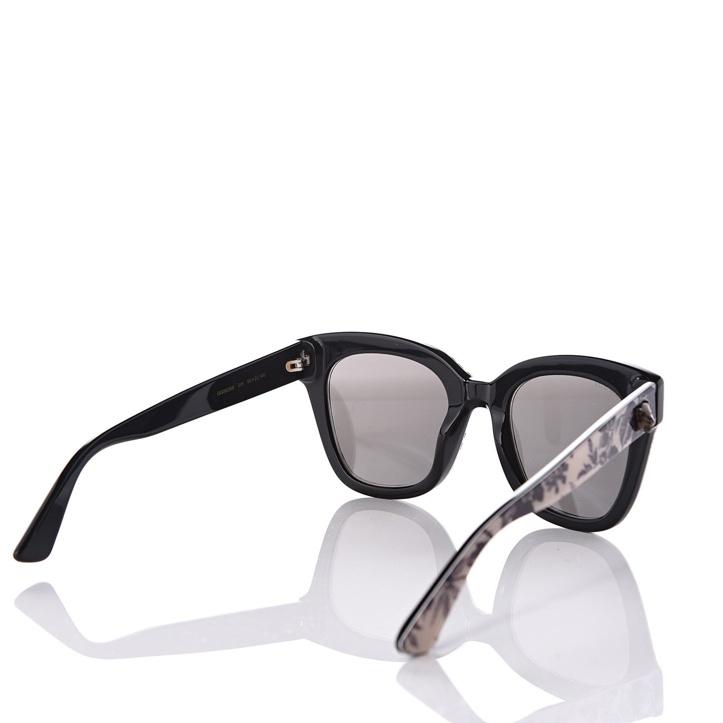 Acetate Herbarium Print Square Frame Sunglasses GG0029S White