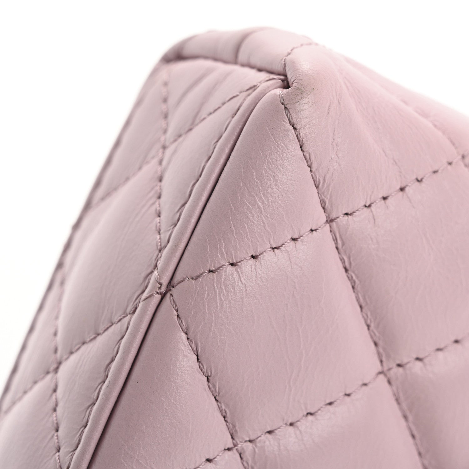 Chanel Shiny Aged Calfskin Quilted Mini Nano Kelly Shopper Light Pink 16 of 17