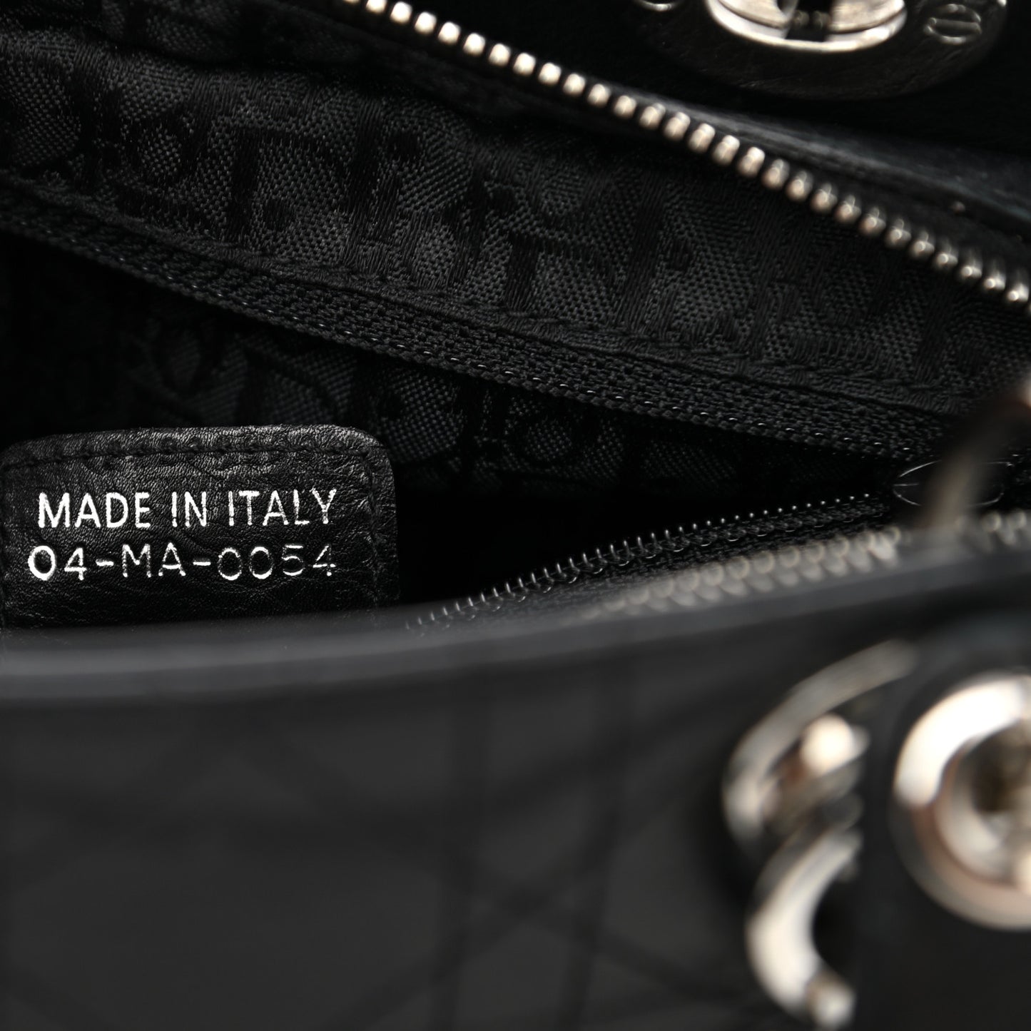 Calfskin Cannage Stitched Small Lady East West Lady Dior Black