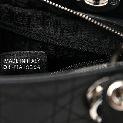 Christian Dior Calfskin Cannage Stitched Small Lady East West Lady Dior Black 7 of 16