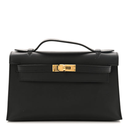 Hermes Swift Kelly Pochette Clutch Black 1 of 7