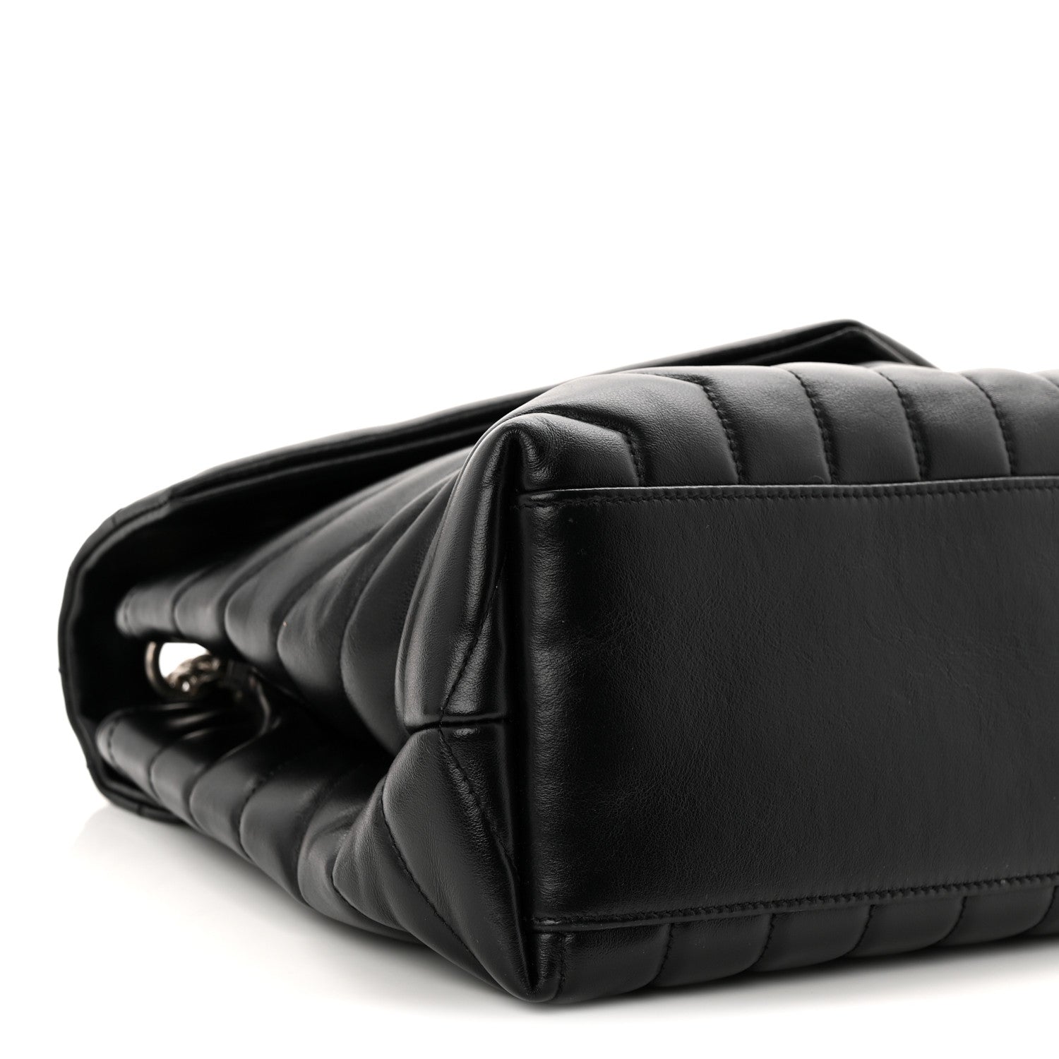 Saint Laurent Calfskin Y Quilted Monogram Medium Loulou Chain Satchel Black 8 of 9