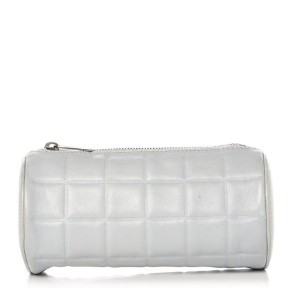 Chanel Lambskin Chocolate Bar Cosmetic Pouch Light Blue 1 of 8