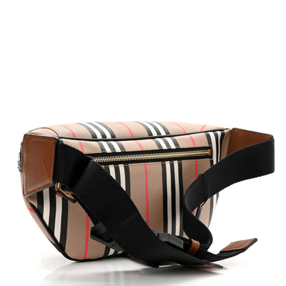Burberry E-Canvas Icon Stripe Sonny Bum Bag Archive Beige 3 of 9