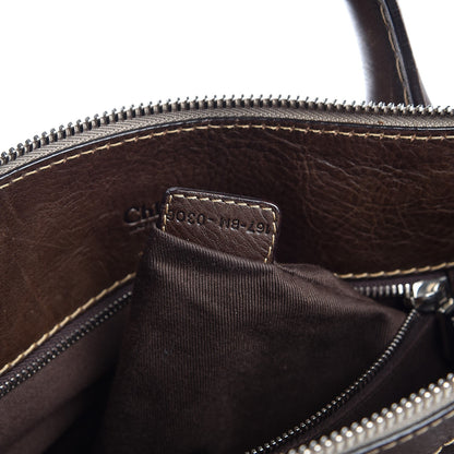 Chloe Calfskin Edith Satchel Brown 7 of 12