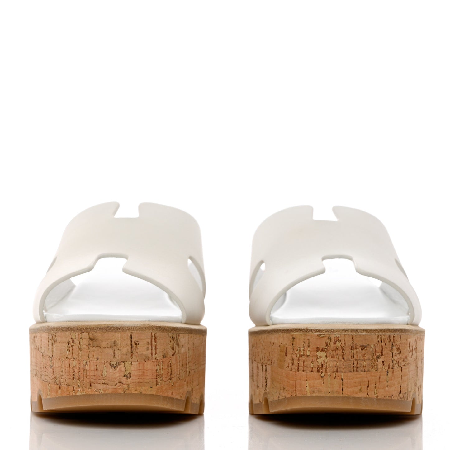 Calfskin Cork Eze 30 Sandals 38 White