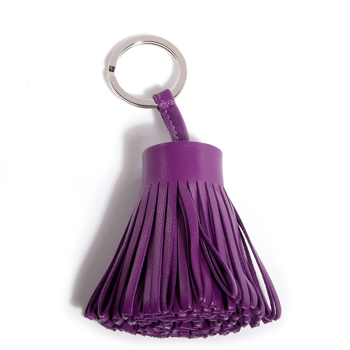 Hermes Lambskin Carmen Tassel Key Holder Anemone 1 of 5