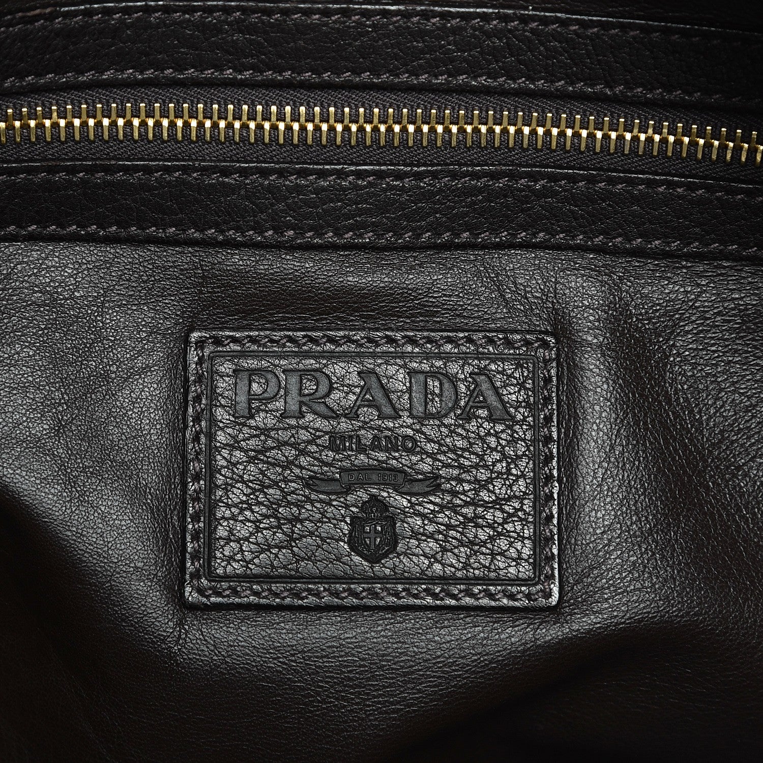 Prada Cervo Deerskin Crossbody Dark Brown 6 of 15