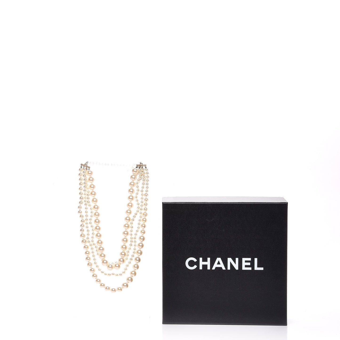 Pearl CC Multistrand Necklace Gold