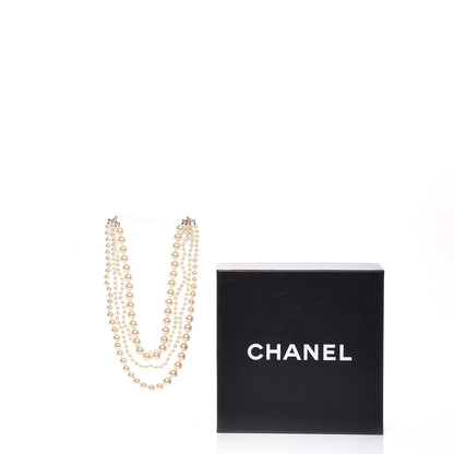 Chanel Pearl CC Multistrand Necklace Gold 5 of 5