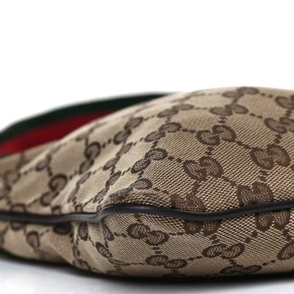 Gucci Monogram Web Small Flat Messenger Bag Brown 9 of 12