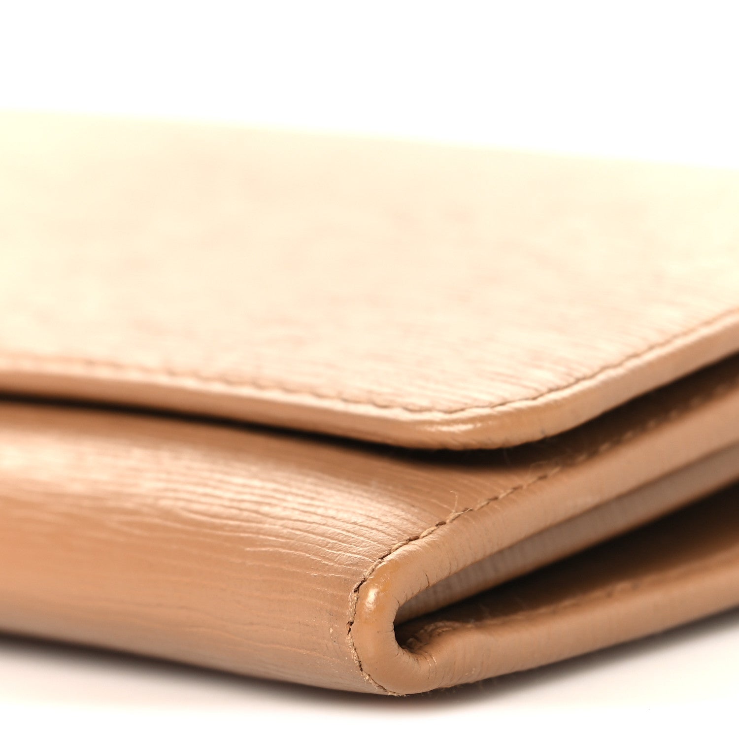 Prada Vitello Move Metal Oro Chain Wallet Caramel 9 of 9