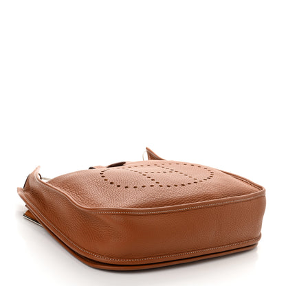 Hermes Taurillon Clemence Evelyne III PM Gold 4 of 12