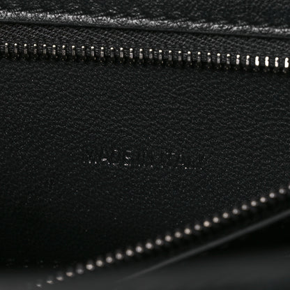 Balenciaga Shiny Calfskin Monochrome Crocodile Embossed Small Hourglass Top Handle Bag Black 8 of 12