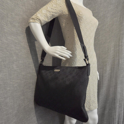 Gucci Nylon Monogram Messenger Bag Black 2 of 11