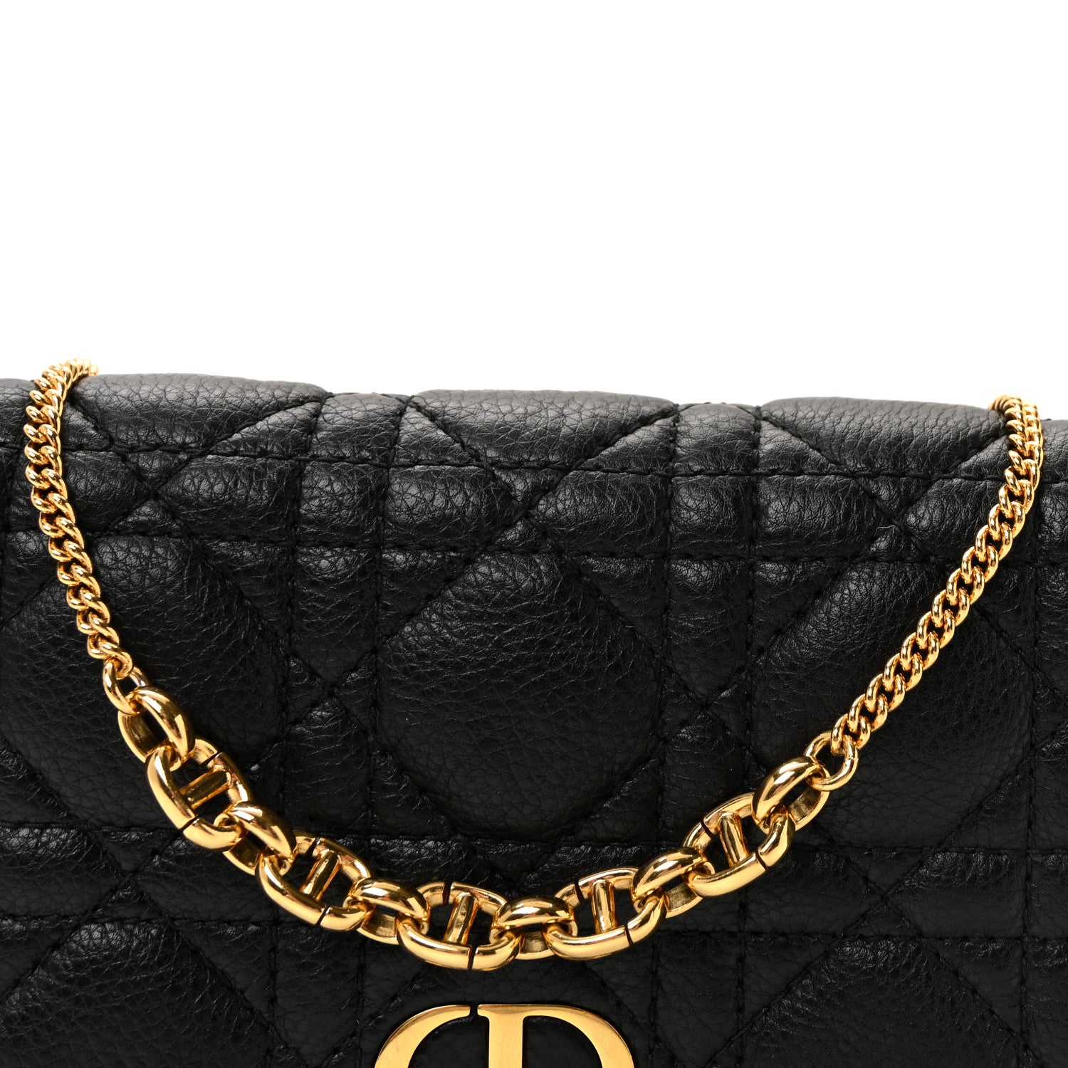 Christian Dior Supple Calfskin Caro Pouch with Chain Black 8 of 10
