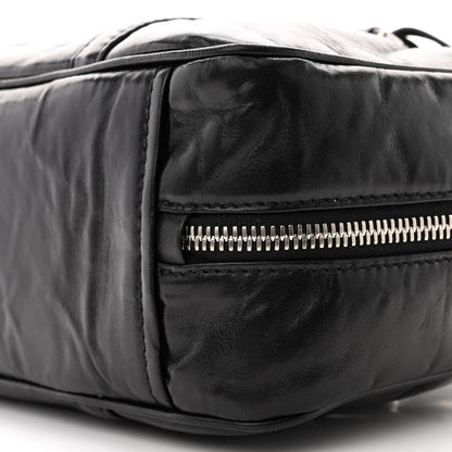 Prada Nappa Antique Small Re-Edition 2001 Two Handle Crossbody Bag Black 9 of 9