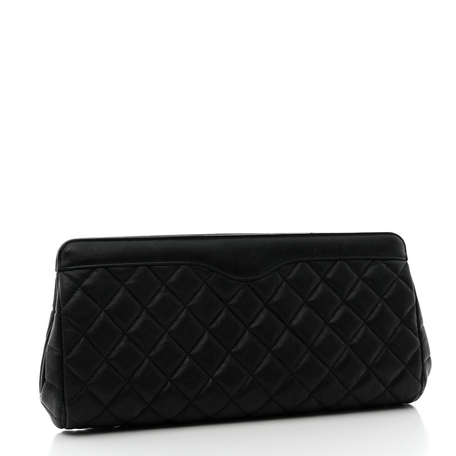 Chanel Crumpled Calfskin Quilted Clutch So Black 3 of 7