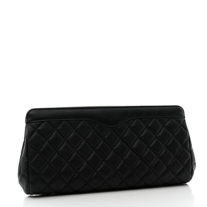 Chanel Crumpled Calfskin Quilted Clutch So Black 3 of 7