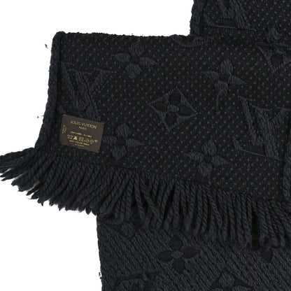Louis Vuitton Wool Silk Logomania Scarf Charcoal 3 of 4