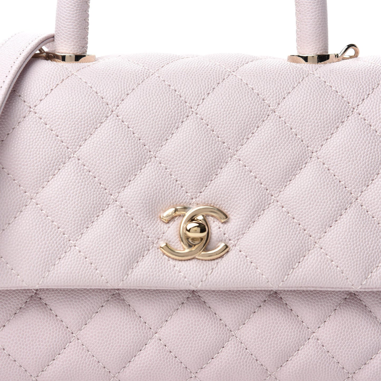 Caviar Quilted Mini Coco Handle Flap Lilas Lilac