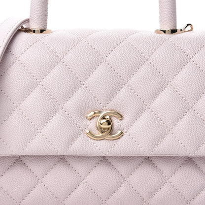 Chanel Caviar Quilted Mini Coco Handle Flap Lilas Lilac 10 of 11