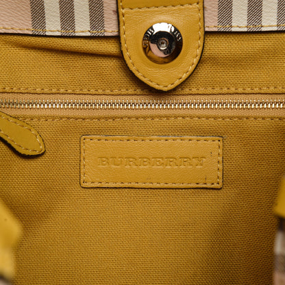 Burberry Haymarket Check Small Canterbury Tote Gold Freesia 6 of 14