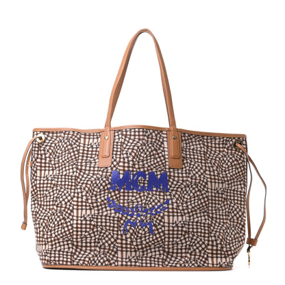 MCM Visetos Large Liz Reversible Shopper Tote Cognac 1 of 5