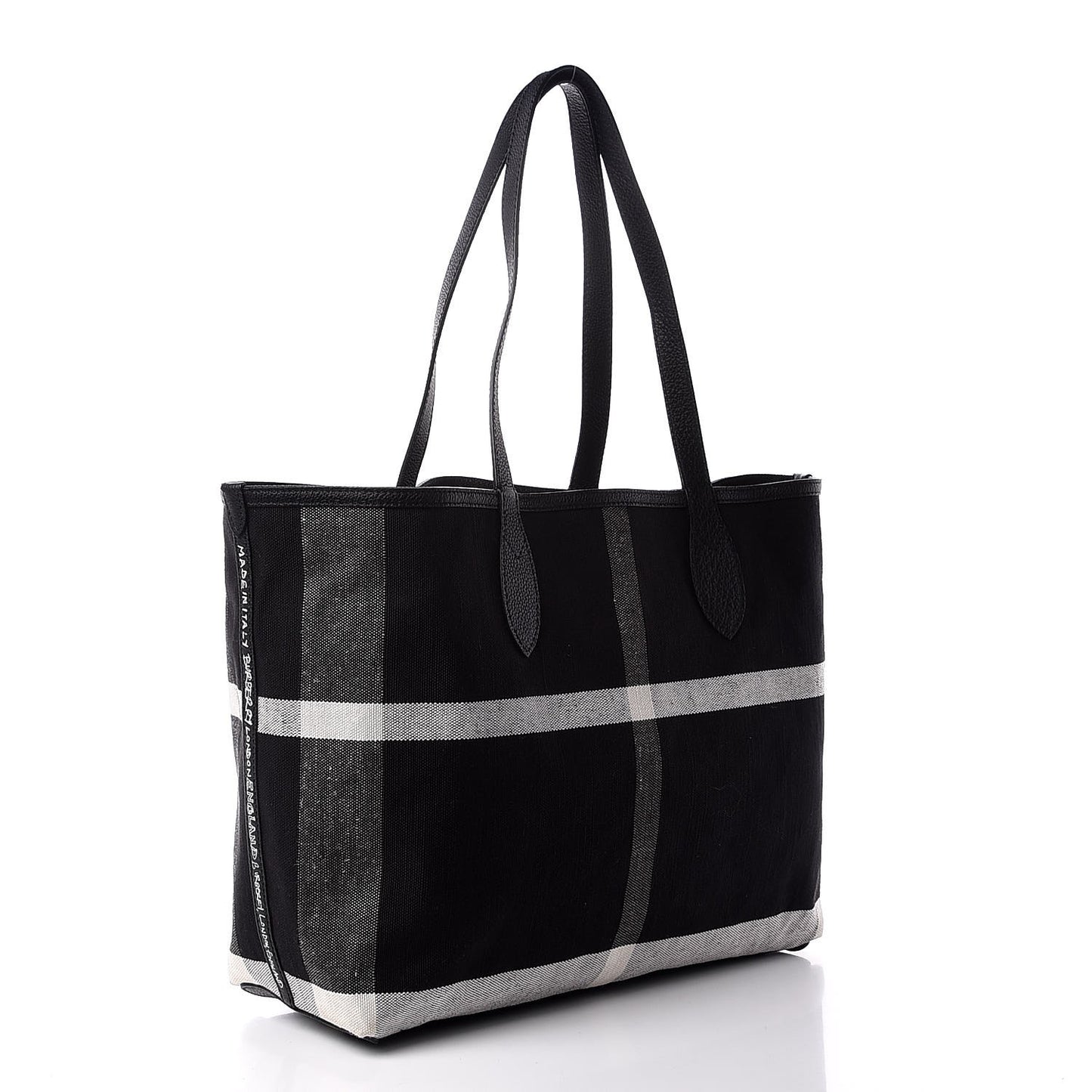 Coated Canvas Medium Reversible Doodle Tote Black