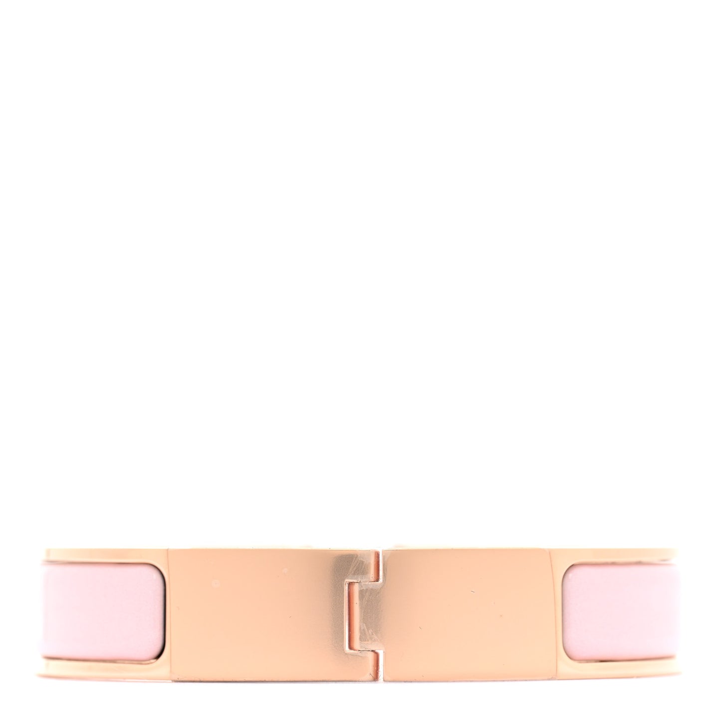 Enamel Narrow Clic Clac H Bracelet PM Rose Candeur