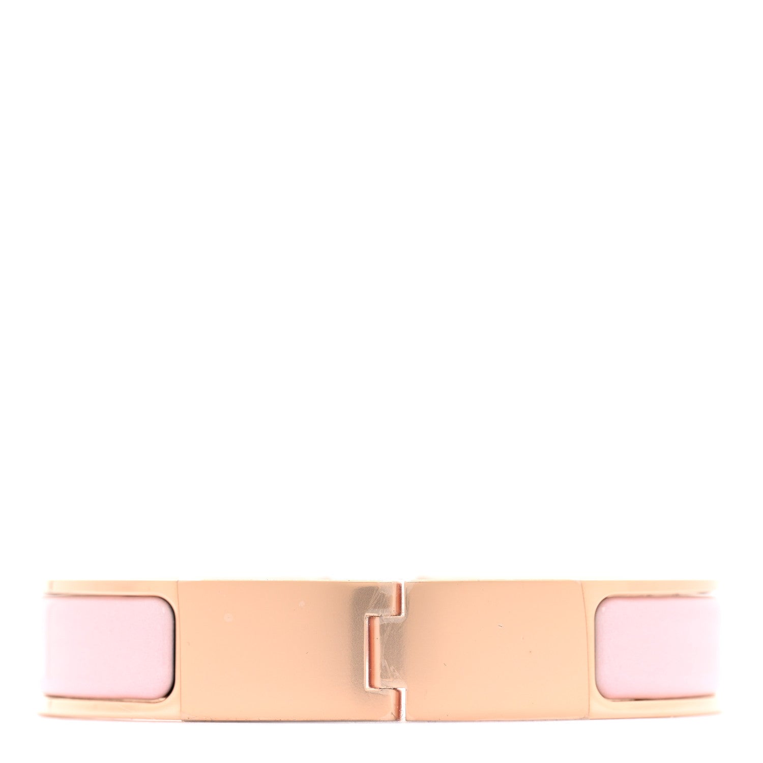 Hermes Enamel Narrow Clic Clac H Bracelet PM Rose Candeur 3 of 5