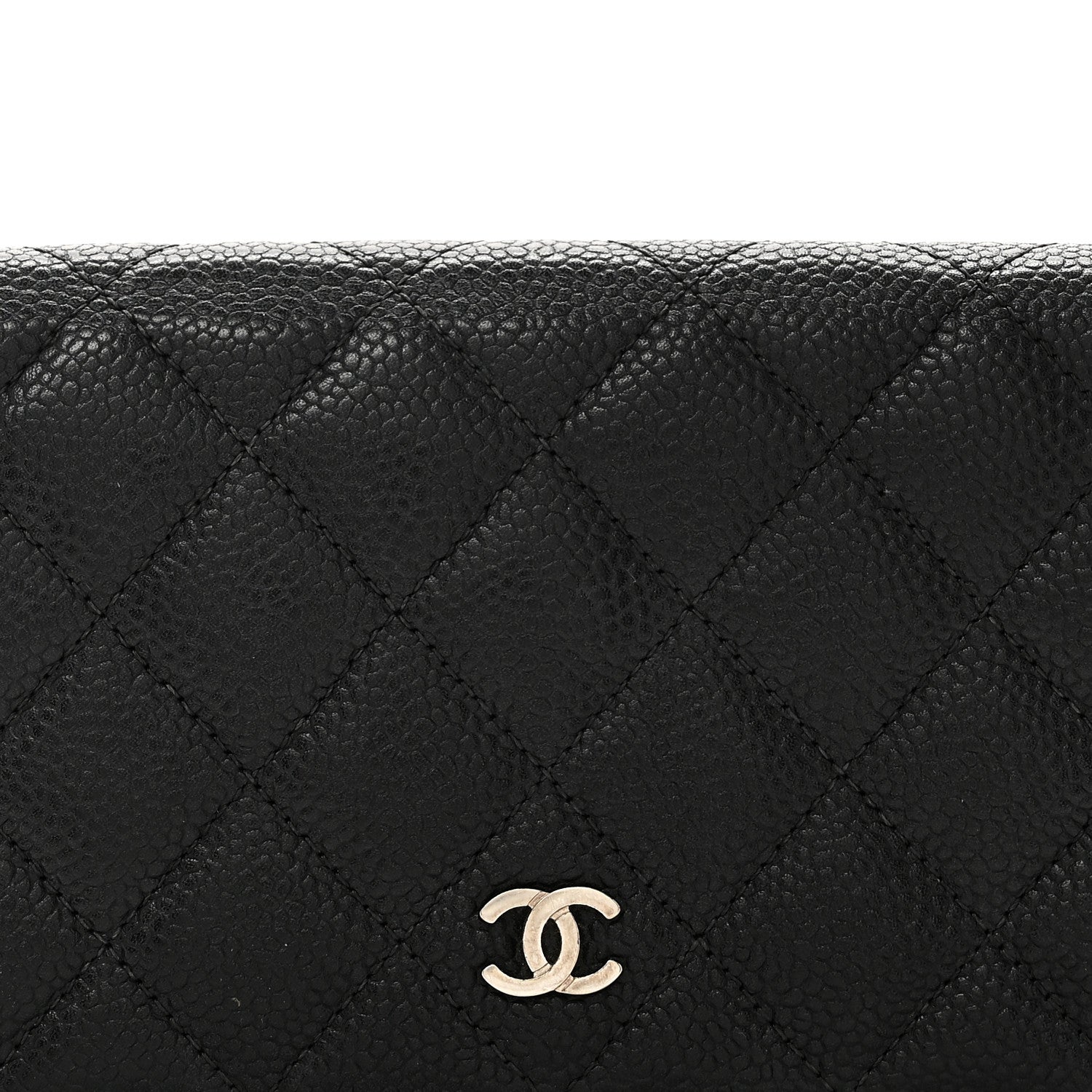 Chanel Caviar Quilted Yen Wallet Black 9 of 9