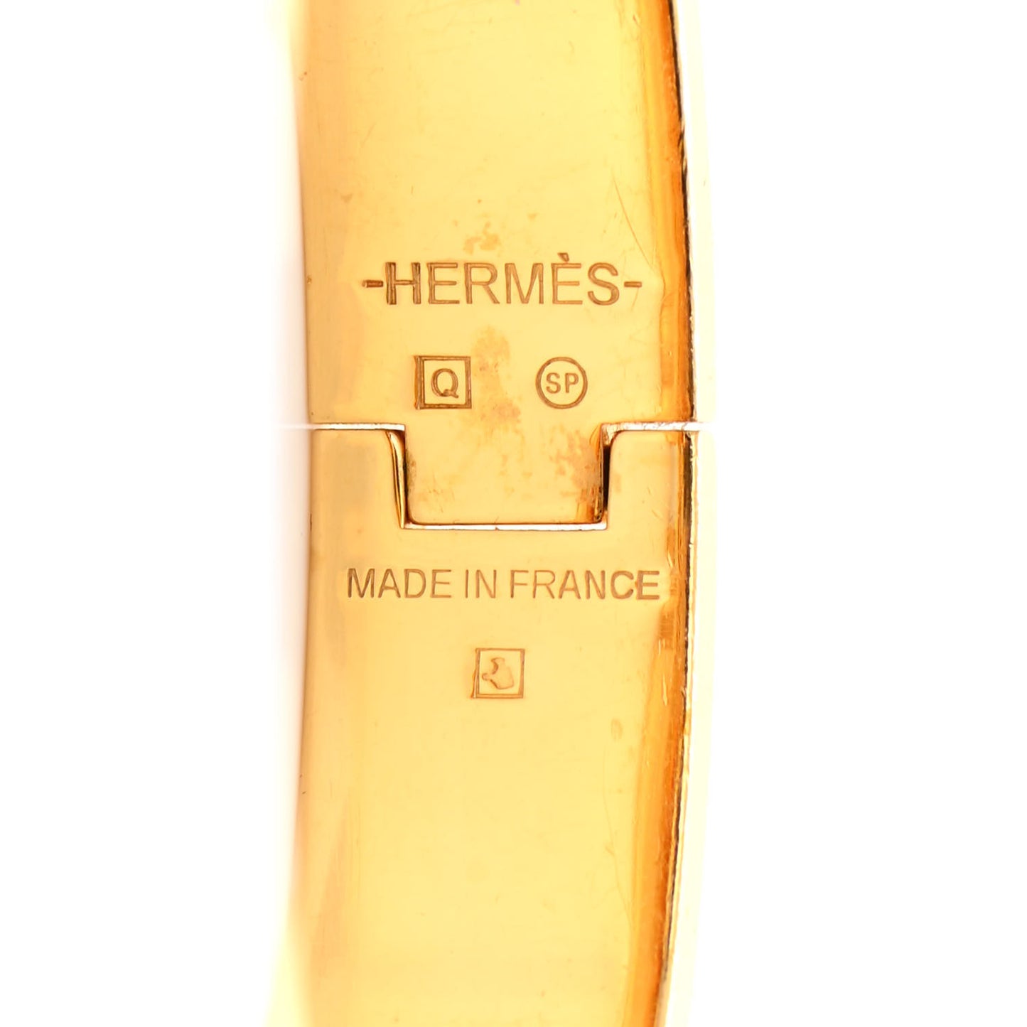 Enamel Narrow Clic Clac H Bracelet PM White