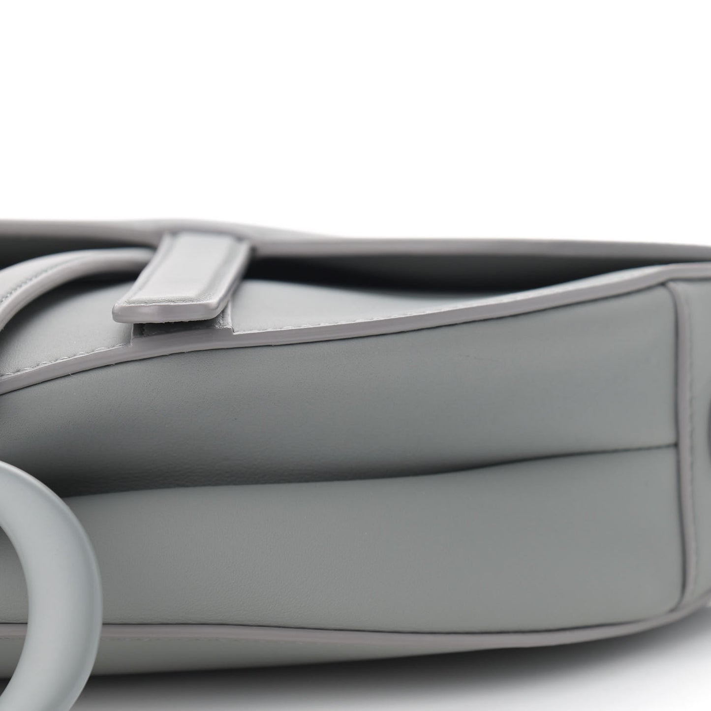 Ultra Matte Calfskin Saddle Bag Grey