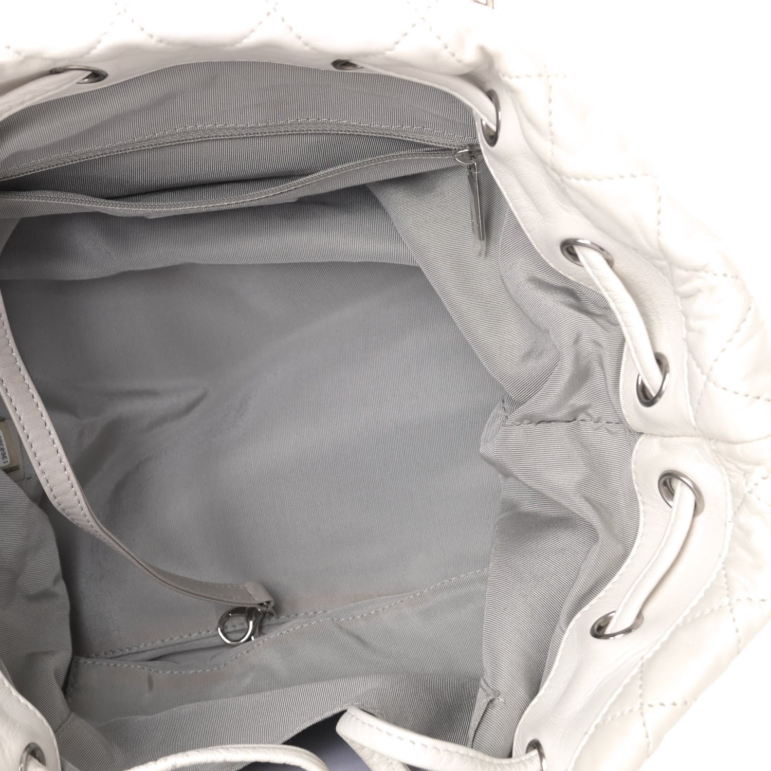 Chanel Lambskin Quilted Beijing Backpack Bag White 4 of 4