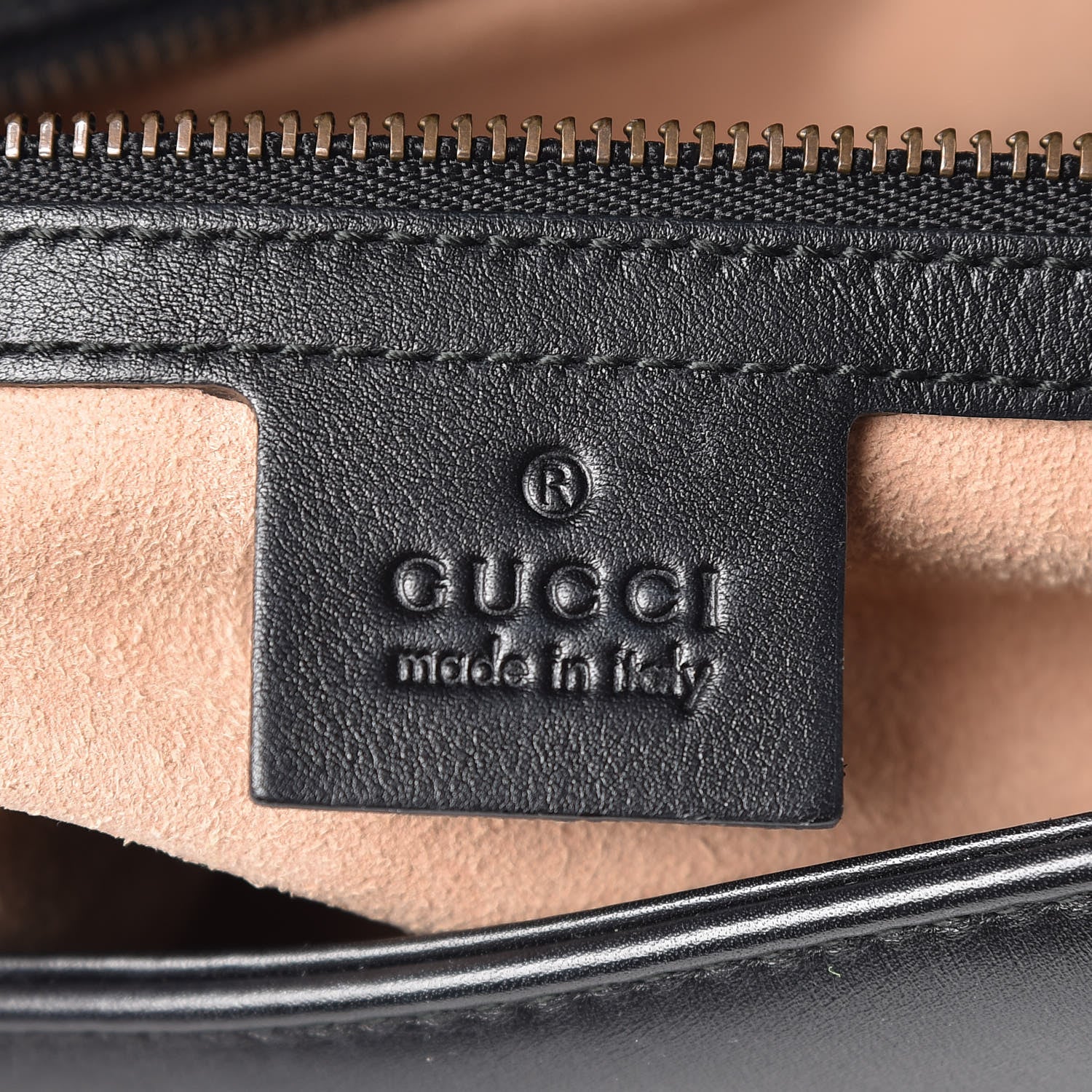Gucci Calfskin Matelasse Small GG Marmont Shoulder Bag Black 8 of 13